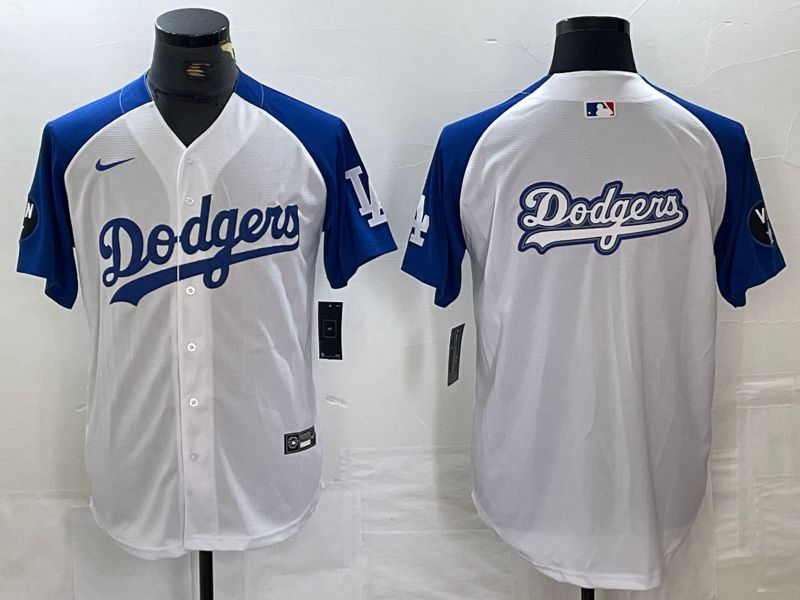 Men Los Angeles Dodgers Blank White Fashion Nike Game MLB Jersey style 1->->MLB Jersey